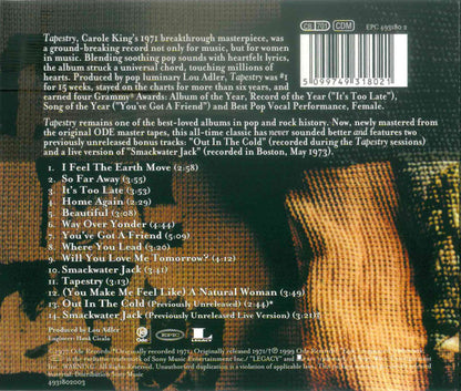 Carole King : Tapestry (CD, Album, RE, RM)