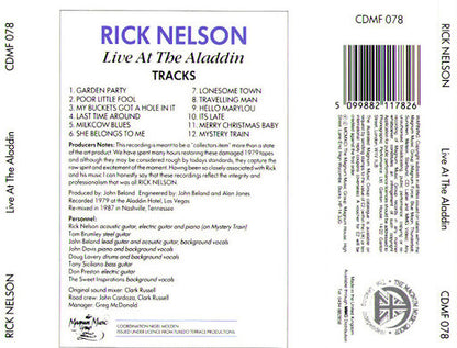 Ricky Nelson (2) : Live At The Aladdin (CD)