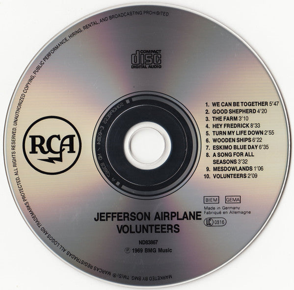 Jefferson Airplane : Volunteers (CD, Album, RE, RM, RP)