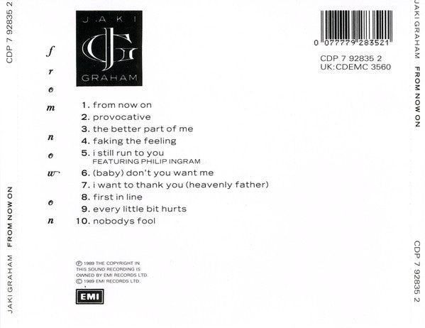 Jaki Graham : From Now On (CD, Album)
