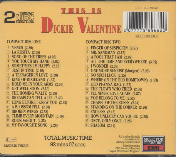 Dickie Valentine : This Is Dickie Valentine (2xCD, Comp, Mono, RM)