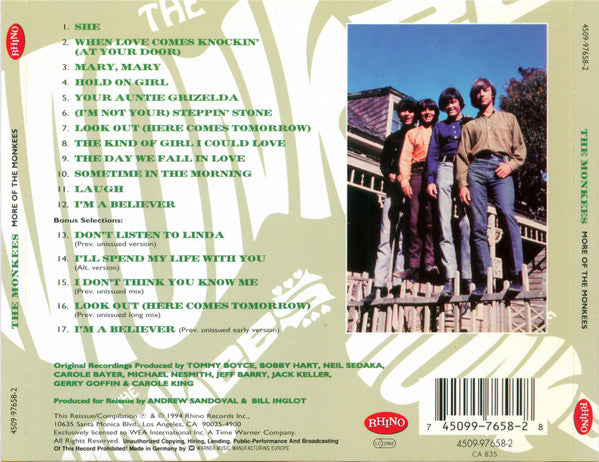 The Monkees : More Of The Monkees (CD, Album, RE, RM, WMM)