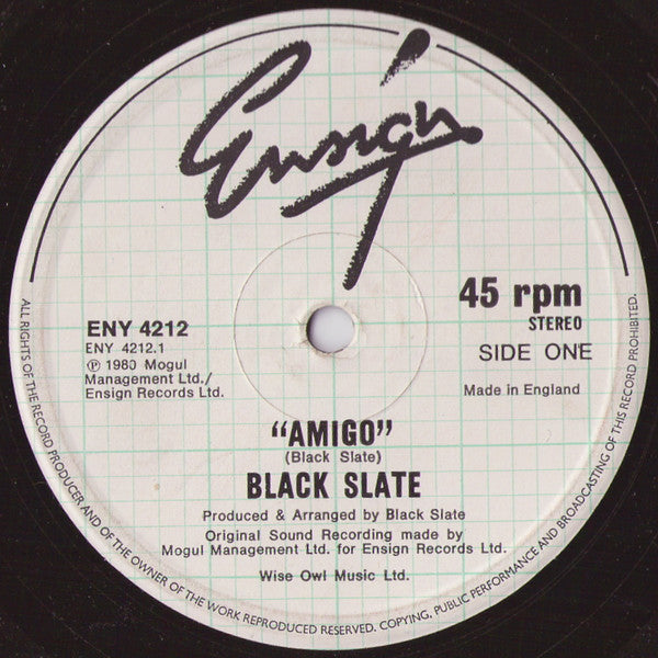 Black Slate : Amigo / Black Slate Rock (12")