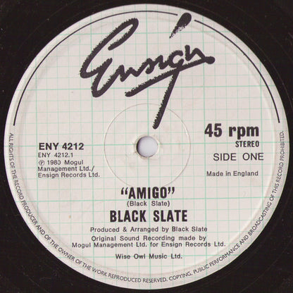 Black Slate : Amigo / Black Slate Rock (12")