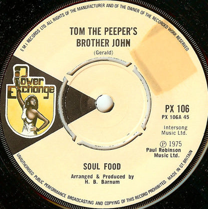 Soul Food (3) : Tom The Peeper's Brother John (7", Single)