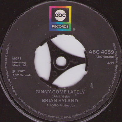 Brian Hyland : Sealed With A Kiss / Ginny Come Lately (7", Single, RE, Pus)