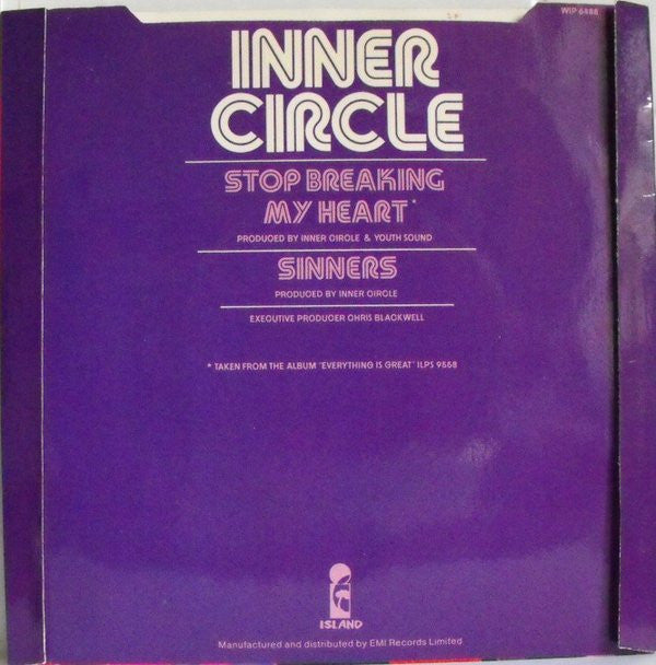 Inner Circle : Stop Breaking My Heart (7", Single)
