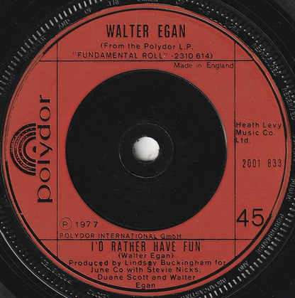 Walter Egan : Hot Summer Nights (7", Single)