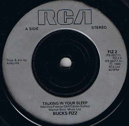 Bucks Fizz : Talking In Your Sleep (7", Single, Inj)