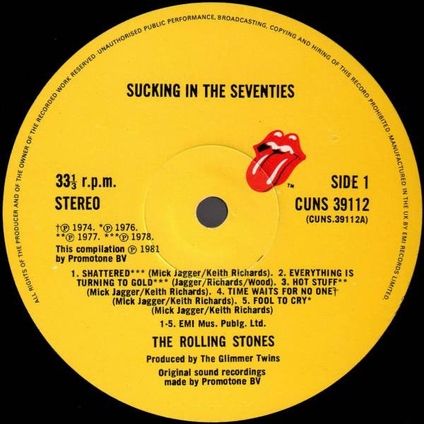 The Rolling Stones : Sucking In The Seventies (LP, Comp)