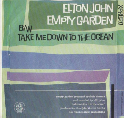 Elton John : Empty Garden (7", Single)