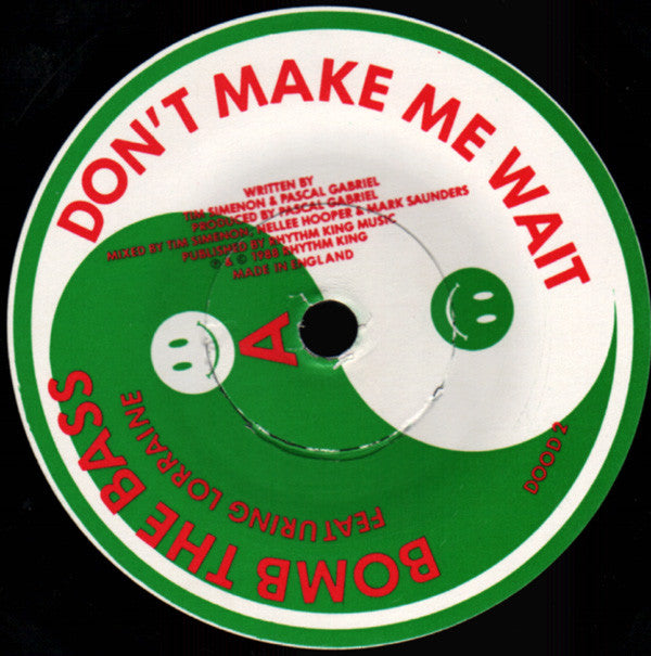 Bomb The Bass : Don't Make Me Wait / Megablast (7", Single, Gre)