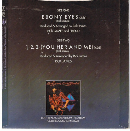 Rick James + Smokey Robinson : Ebony Eyes (7", Single)