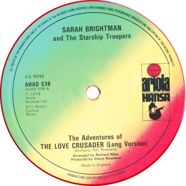 Sarah Brightman And The Starship Troopers : The Adventures Of The Love Crusader (12", Single, Gen)
