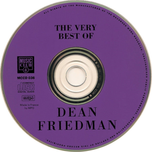 Dean Friedman : The Very Best Of (CD, Comp, MPO)