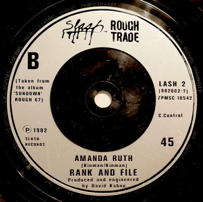 Rank & File : Rank And File (7", Single)