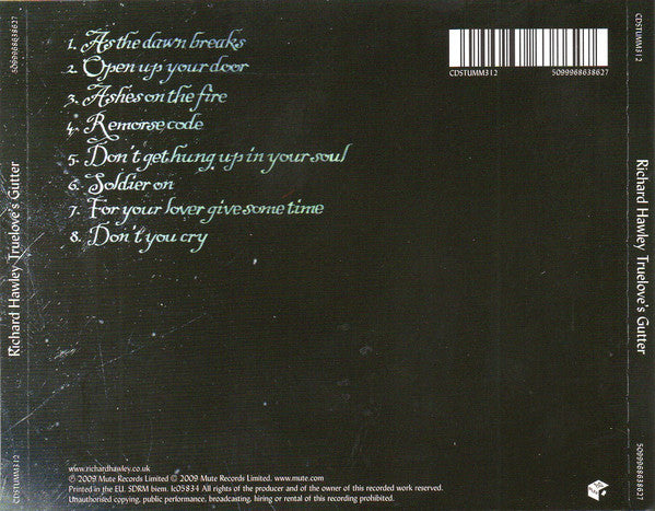 Richard Hawley : Truelove's Gutter (CD, Album, ims)