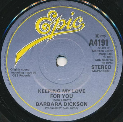 Barbara Dickson : Keeping My Love For You (7", Single)