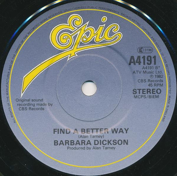 Barbara Dickson : Keeping My Love For You (7", Single)