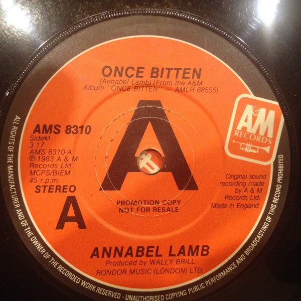 Annabel Lamb : Once Bitten (7", Promo)