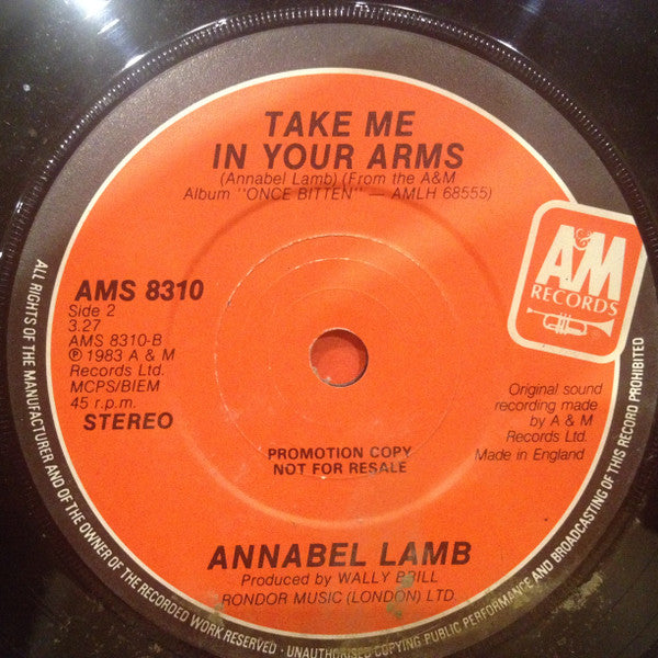 Annabel Lamb : Once Bitten (7", Promo)