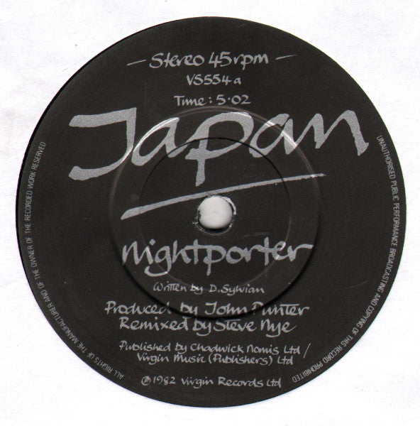 Japan : Nightporter (7", Single)