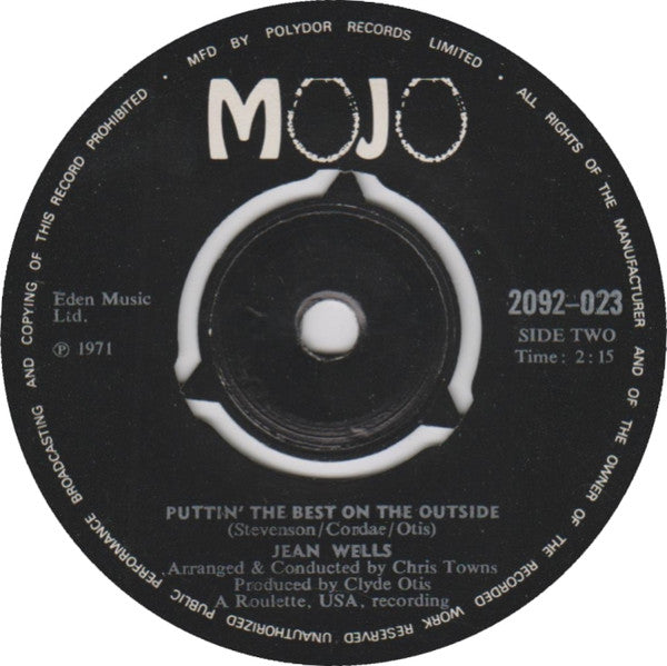 Jean Wells : After Loving You (7")