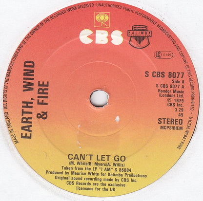 Earth, Wind & Fire : Can't Let Go (7", Single)