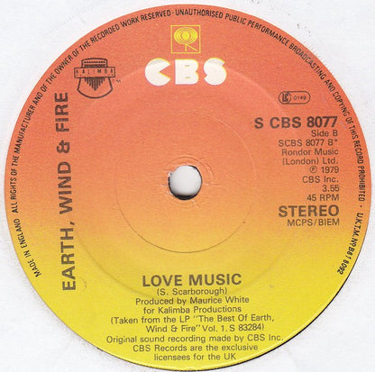 Earth, Wind & Fire : Can't Let Go (7", Single)