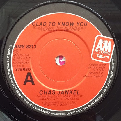 Chas Jankel : Glad To Know You (7", Single)