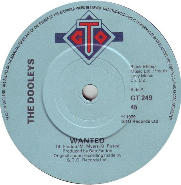 The Dooleys : Wanted (7", Single)