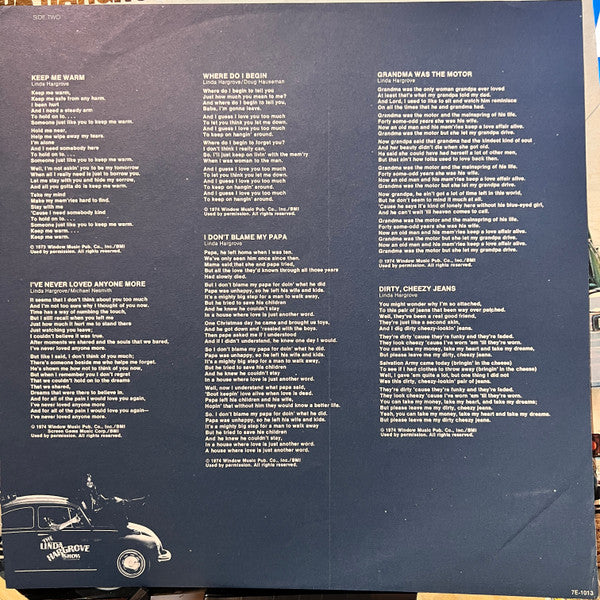 Linda Hargrove : Blue Jean Country Queen (LP, Album, Col)