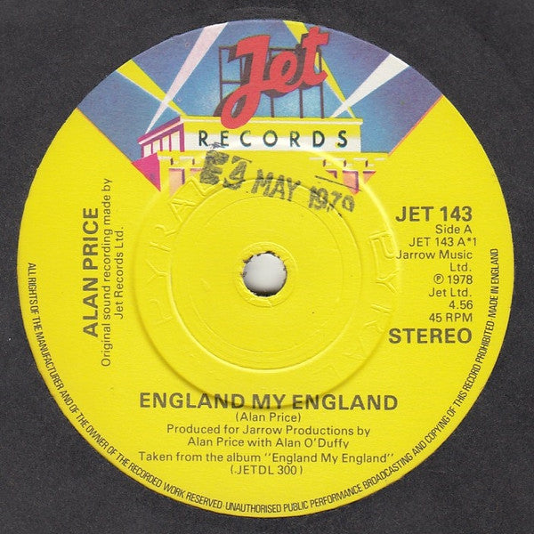 Alan Price : England My England (7")