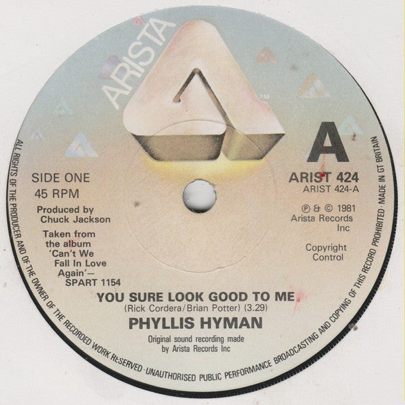 Phyllis Hyman : You Sure Look Good To Me (7", Single)