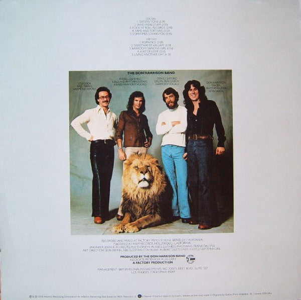 The Don Harrison Band : The Don Harrison Band (LP, Album)