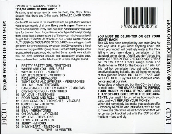 Various : $10,000 Of Doo Wop! (CD, Comp)