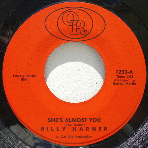 Billy Harner : She's Almost You (7")