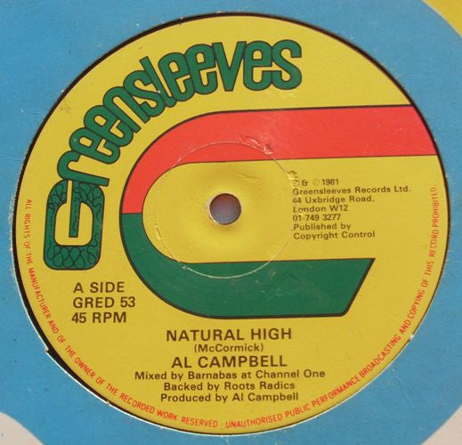 Al Campbell & Junior Pumpkin : Natural High / Rub A Dub Style (12")