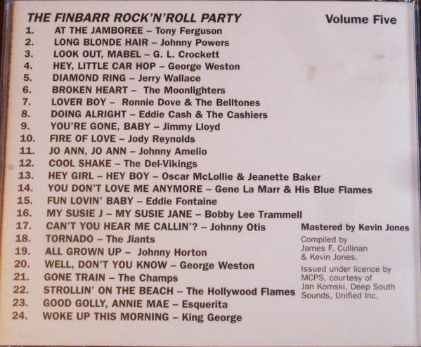 Various : The Finbarr Rock'N'Roll Party Volume Five (CD, Album, Comp)