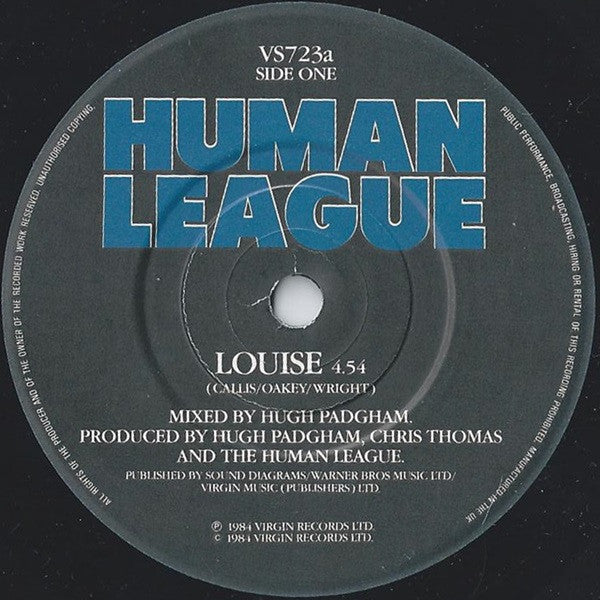 The Human League : Louise (7", Single, Mat)