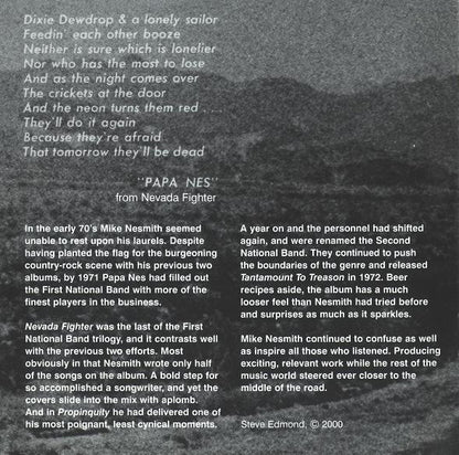Michael Nesmith : Nevada Fighter & Tantamount To Treason (CD, Comp)