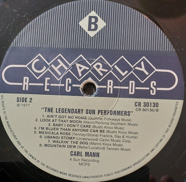 Carl Mann : The Legendary Sun Performers (LP, Comp, Mono)