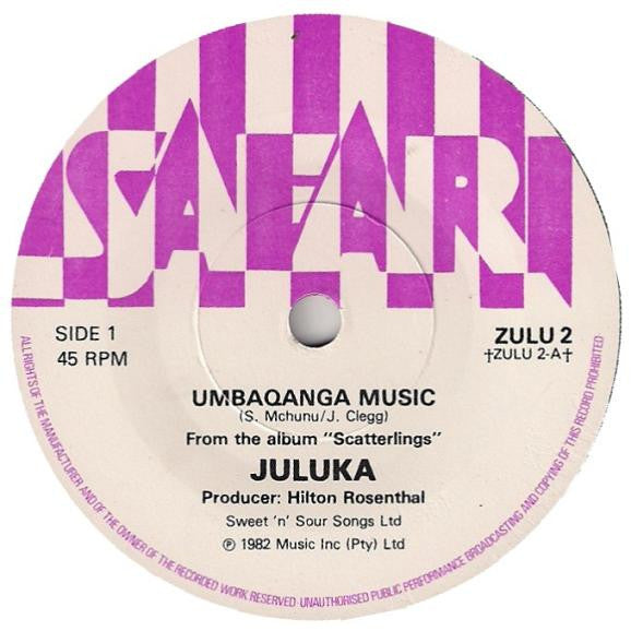 Juluka : Umbaqanga Music (7", Single)