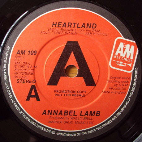 Annabel Lamb : Heartland (7", Promo)