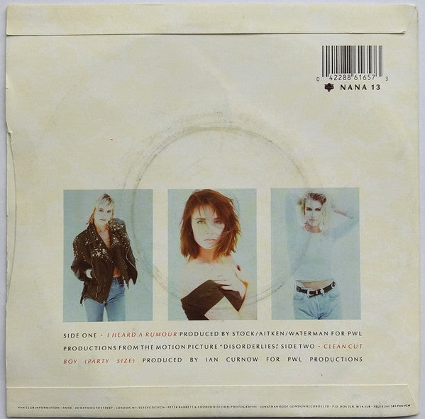 Bananarama : I Heard A Rumour (7", Single, Non)