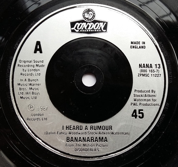 Bananarama : I Heard A Rumour (7", Single, Non)