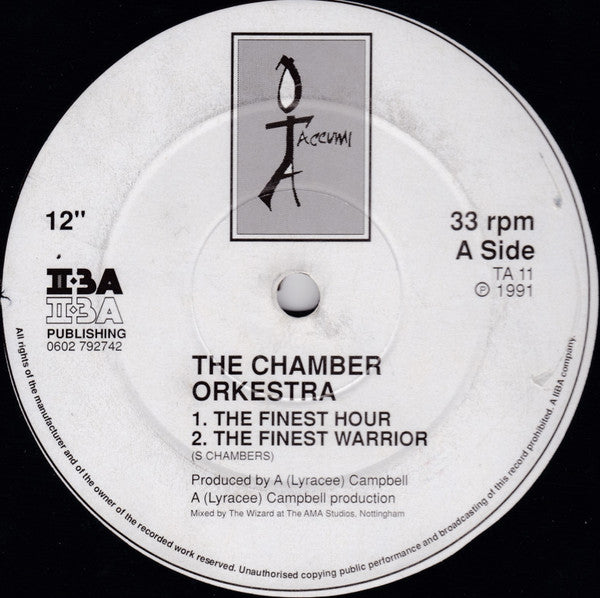 The Chamber Orkestra : The Finest Hour (12")