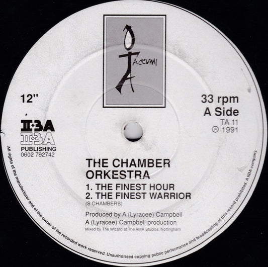The Chamber Orkestra : The Finest Hour (12")