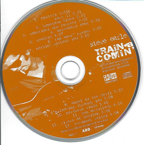 Steve Earle : Train A Comin' (CD, Album, RE)