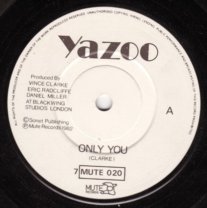 Yazoo : Only You (7", Single, Pap)